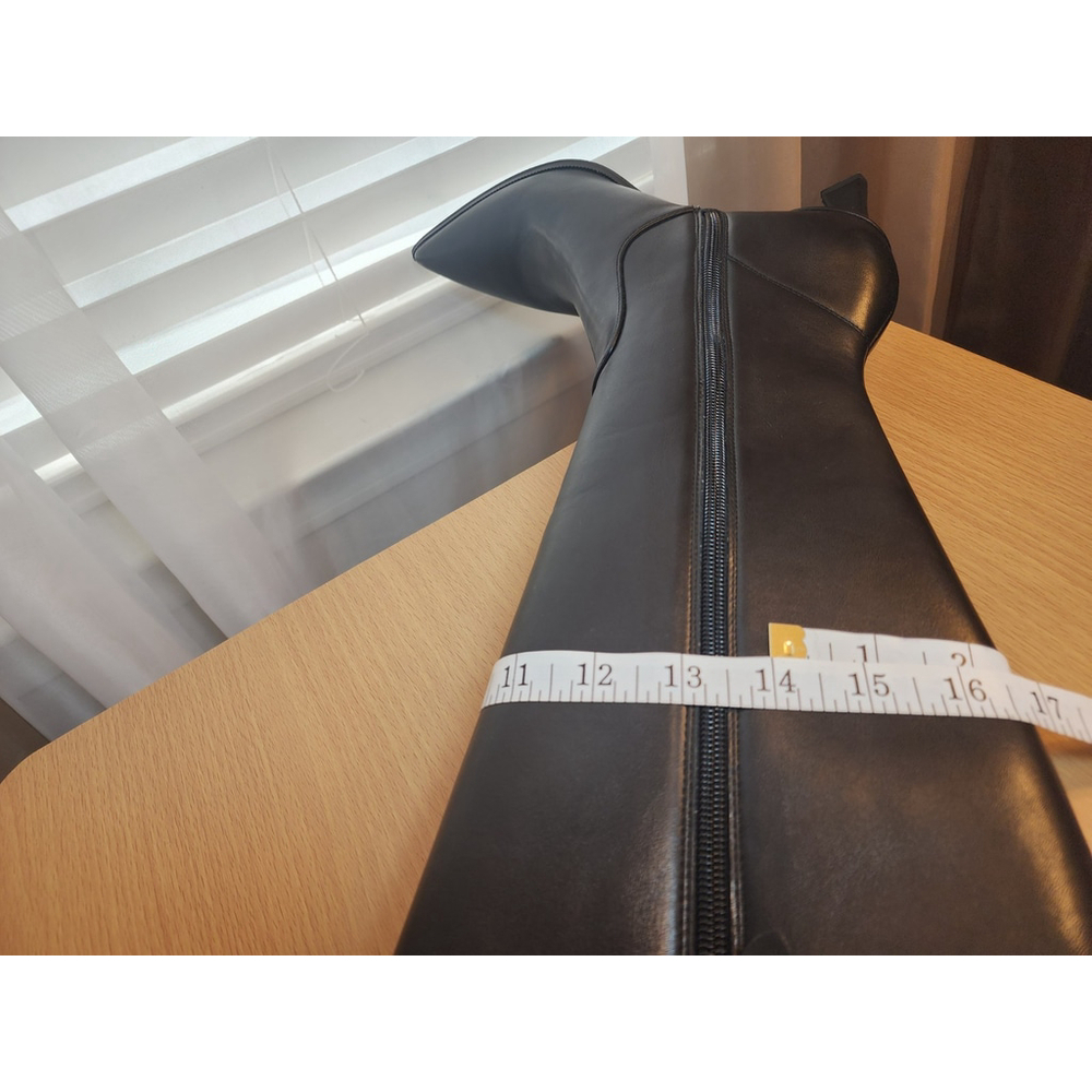 Franco Sarto Elegant Pointed Toe Knee High Tall Boots SZ 9 M REGULAR Calf BLACK - Picture 13 of 14